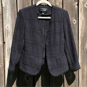 Banana Republic navy blue tweed jacket blazer size 8